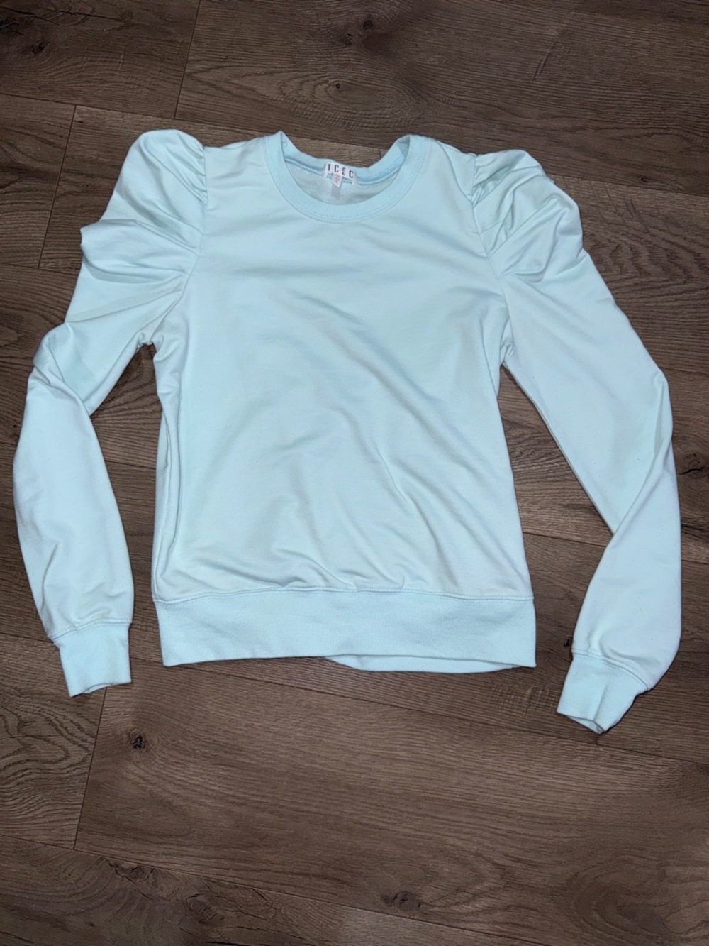 TCEC Light Blue Puff Sleeve Sweatshirt - Women